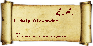 Ludwig Alexandra névjegykártya